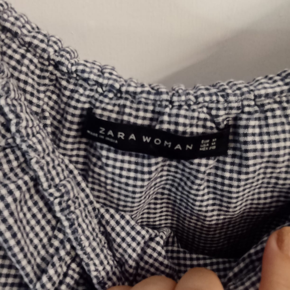 Zara Floral Navy and White Embroidered Top - Picture 8 of 16